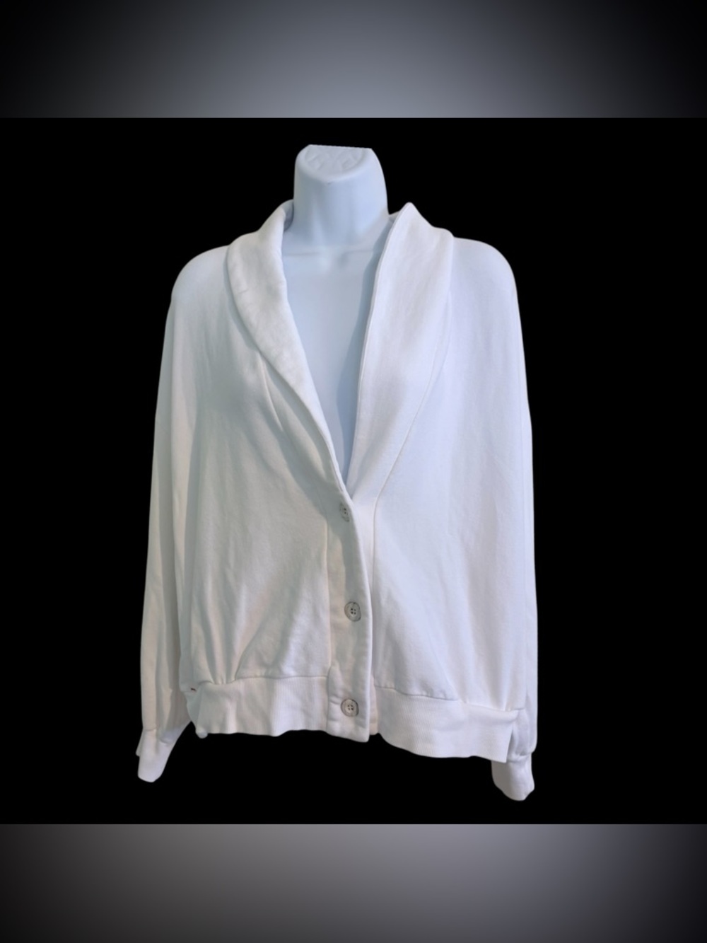 XIRENA Kate Cardigan Cotton Spandex Spring White Size Small MSRP $228